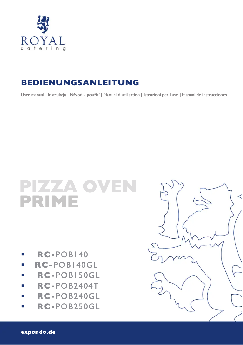 Página 1 del manual Manual de usuario Royal Catering RC-POB240GL