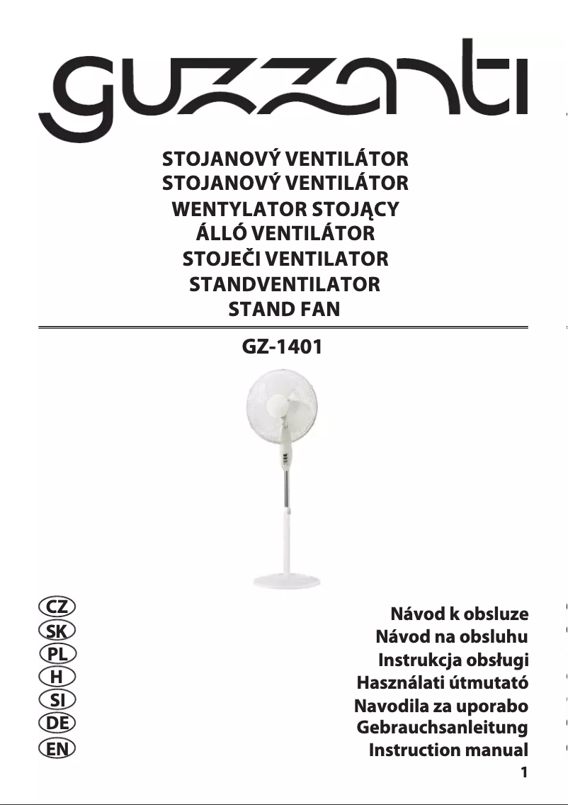 Página 1 del manual Manual de usuario Guzzanti GZ-1401