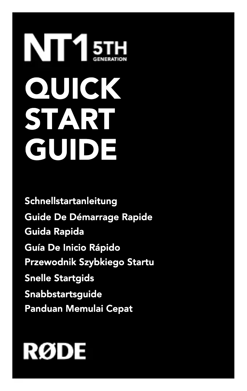 Imagen de la primera página del manual del dispositivo NT1-A 5th Gen