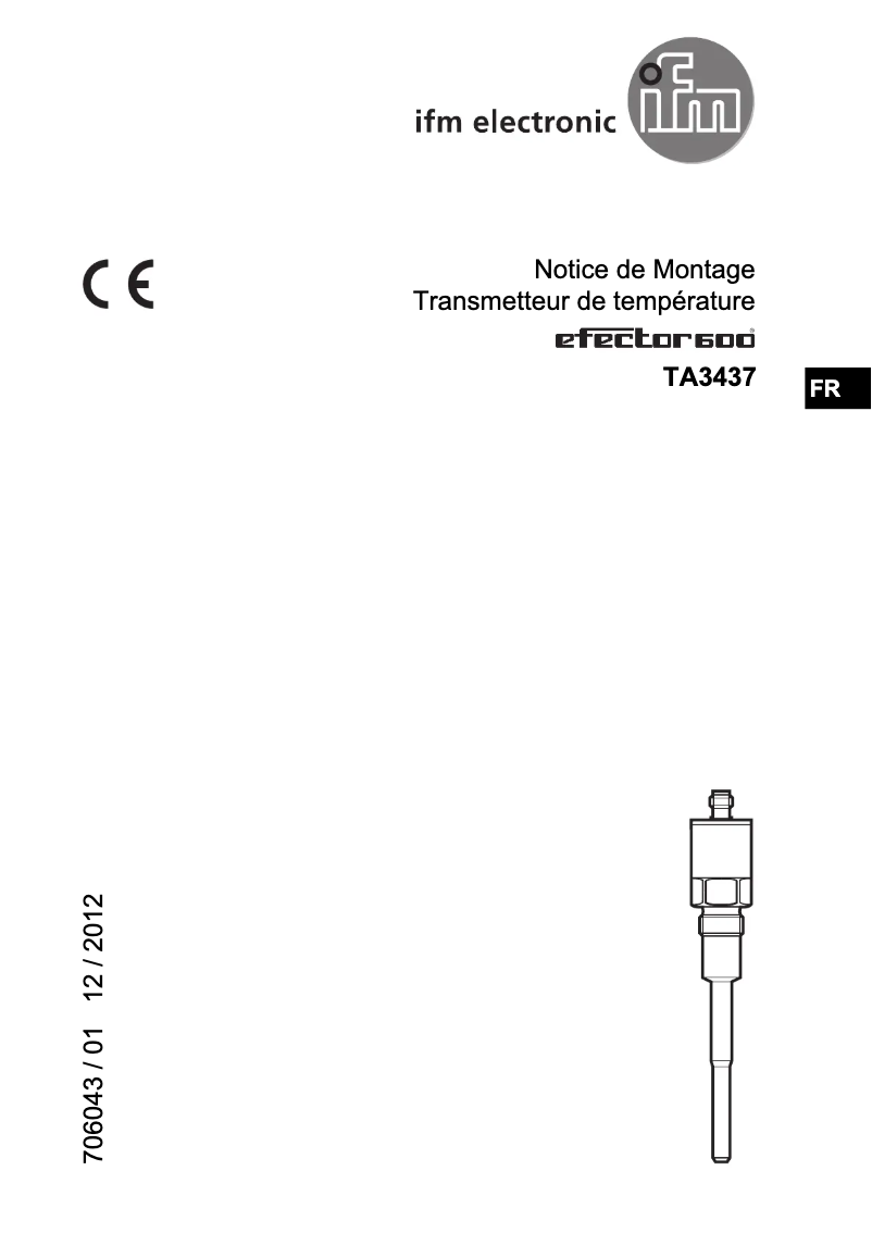 Página 1 del manual Manual de usuario IFM TA3437