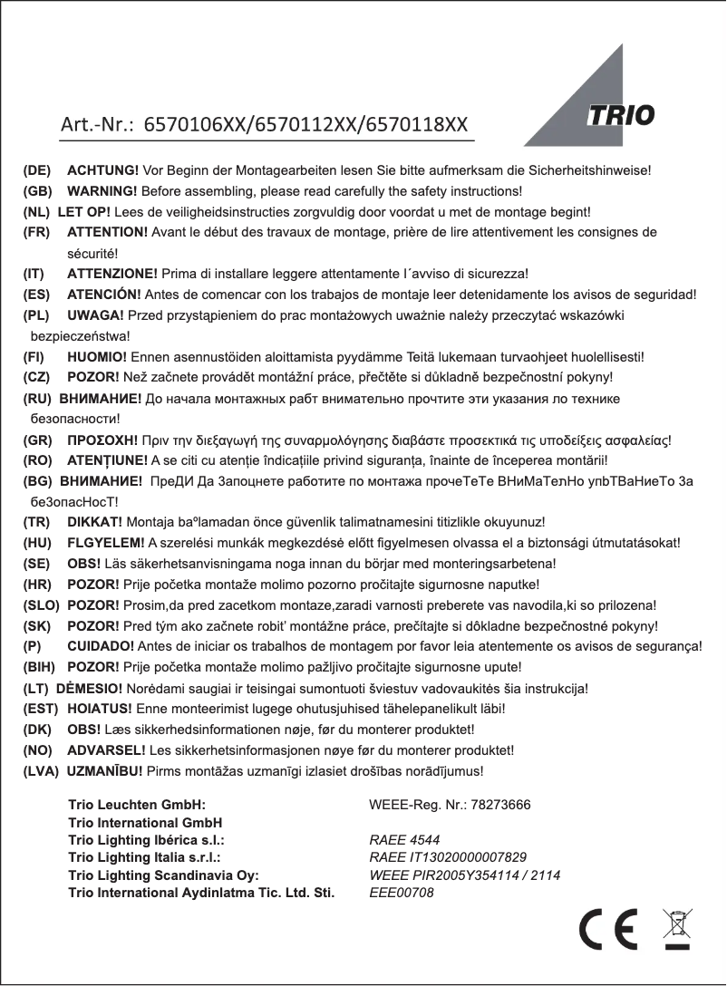 Imagen de la primera página del manual del dispositivo Cento 657011207