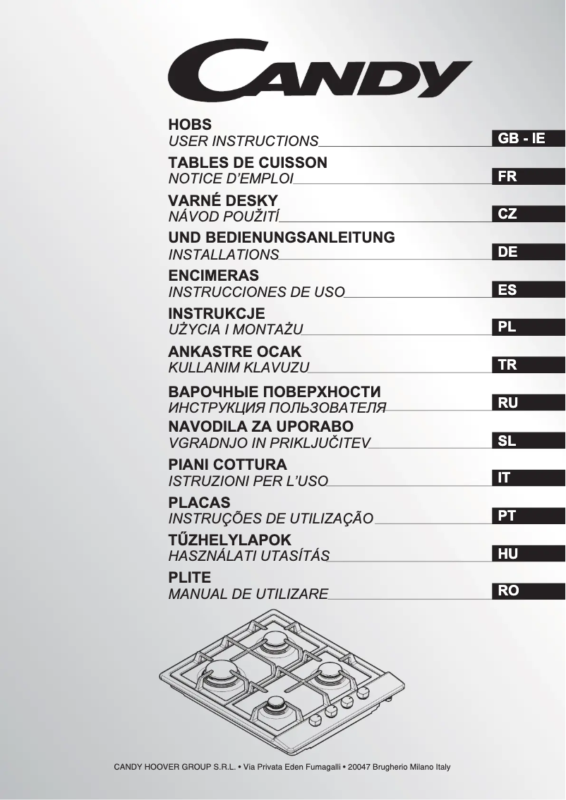 Página 1 del manual Manual de usuario Candy PLC60SPN