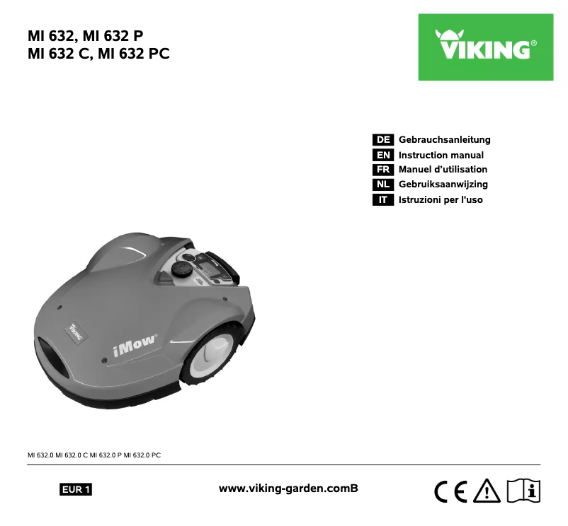 Imagen de la primera página del manual del dispositivo iMow MI 632 PC