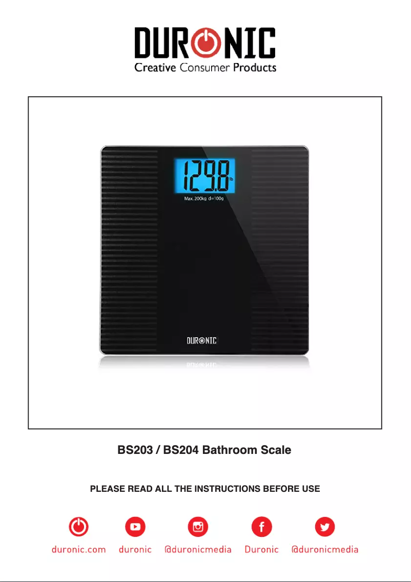 Imagen de la primera página del manual del dispositivo BS204