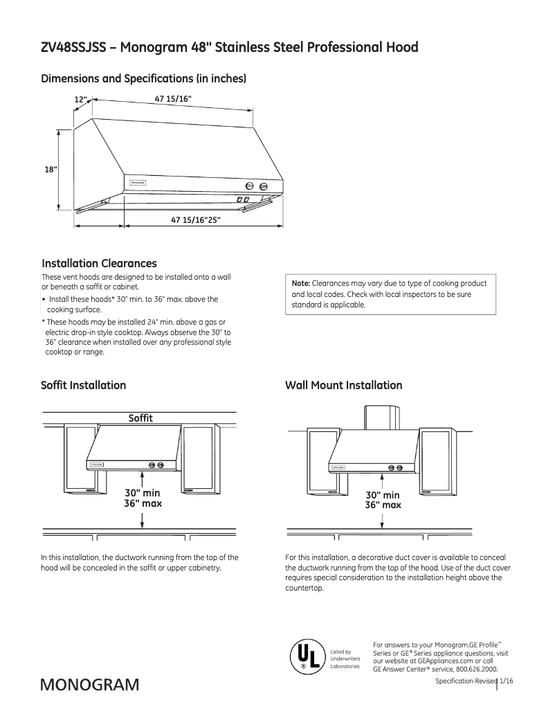 Imagen de la primera página del manual del dispositivo ZV48SSJSS