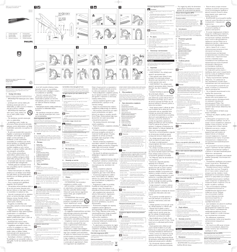 Página 1 del manual Manual de usuario Philips Volume Multistyler BHH814