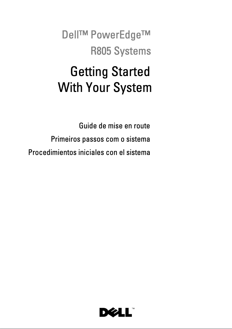 Imagen de la primera página del manual del dispositivo PowerEdge R805