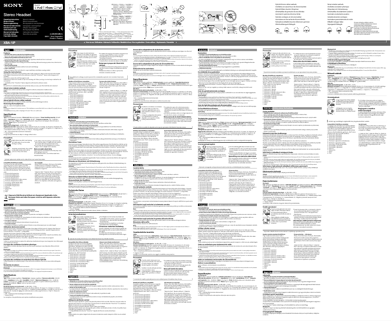 Imagen de la primera página del manual del dispositivo XBA-1iP