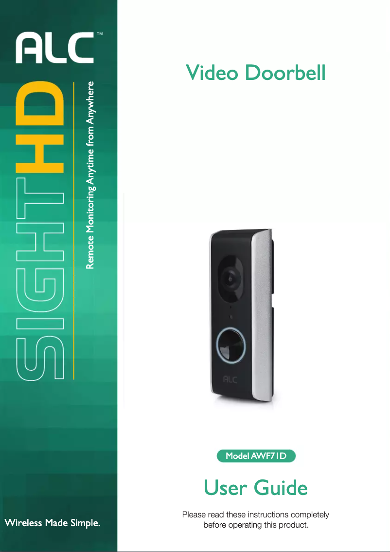 Página 1 del manual Manual de usuario ALC AWF71D