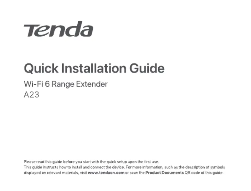Imagen de la primera página del manual del dispositivo A23