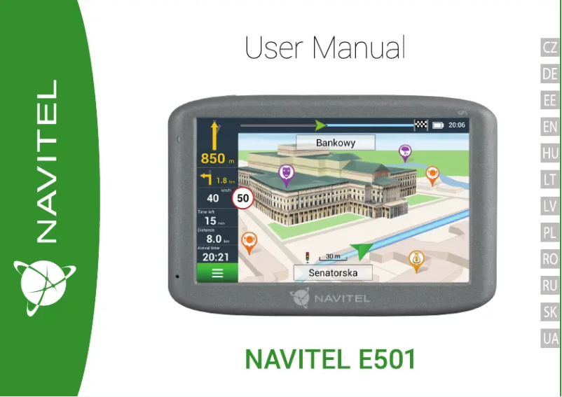 Página 1 del manual Manual de usuario Navitel E501