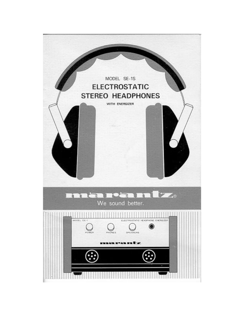 Página 1 del manual Manual de usuario Marantz SE-1S