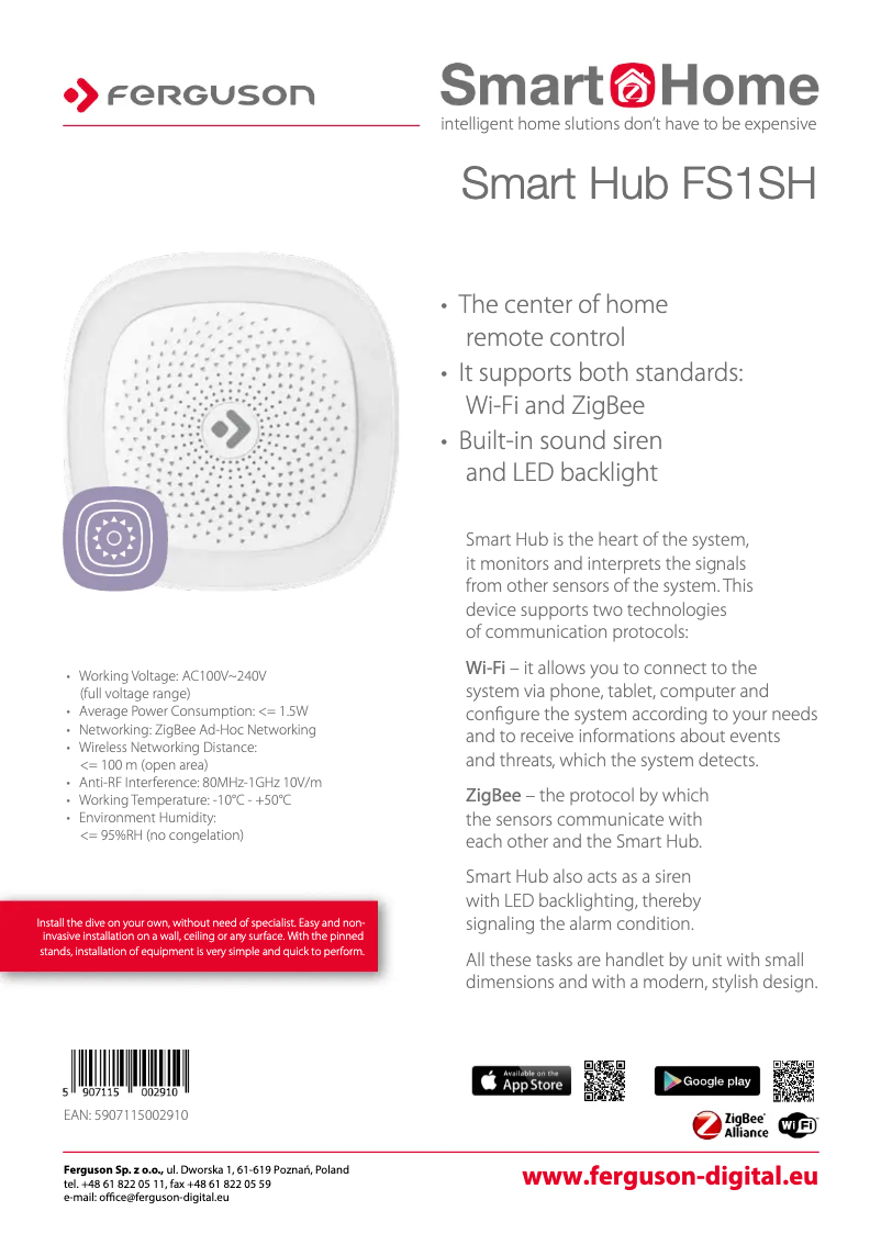 Imagen de la primera página del manual del dispositivo FS1SH