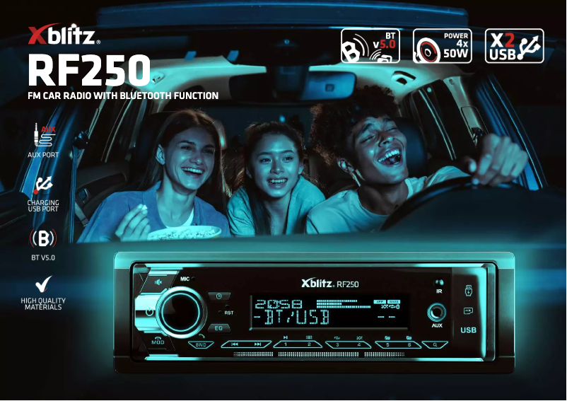 Página 1 del manual Ficha técnica Xblitz RF250