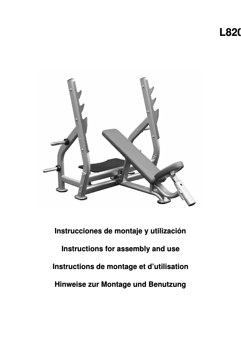 Imagen de la primera página del manual del dispositivo L820