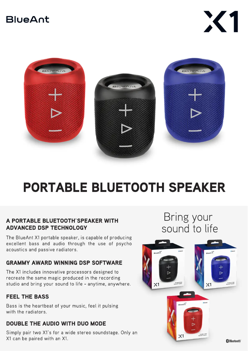 Imagen de la primera página del manual del dispositivo X1