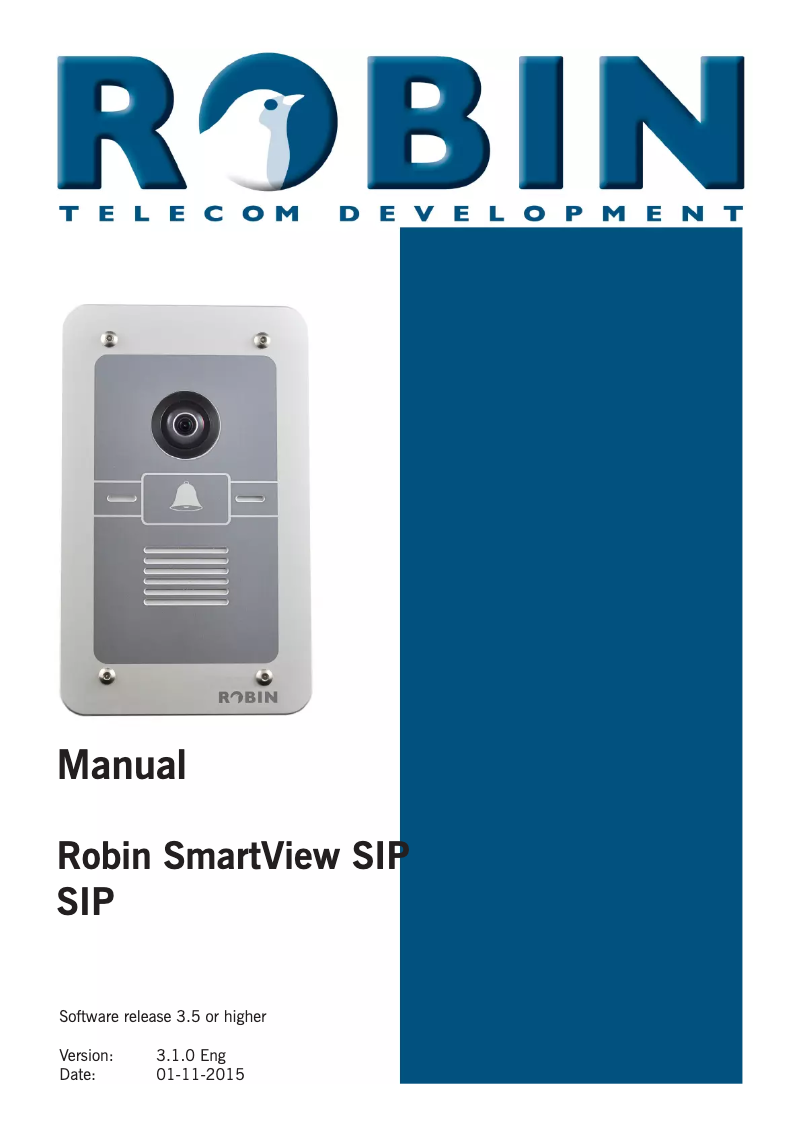 Imagen de la primera página del manual del dispositivo SmartView SIP