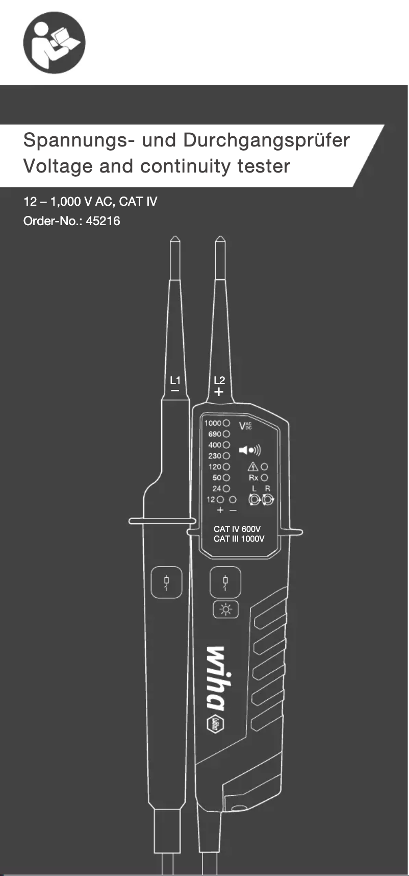 Imagen de la primera página del manual del dispositivo 45216