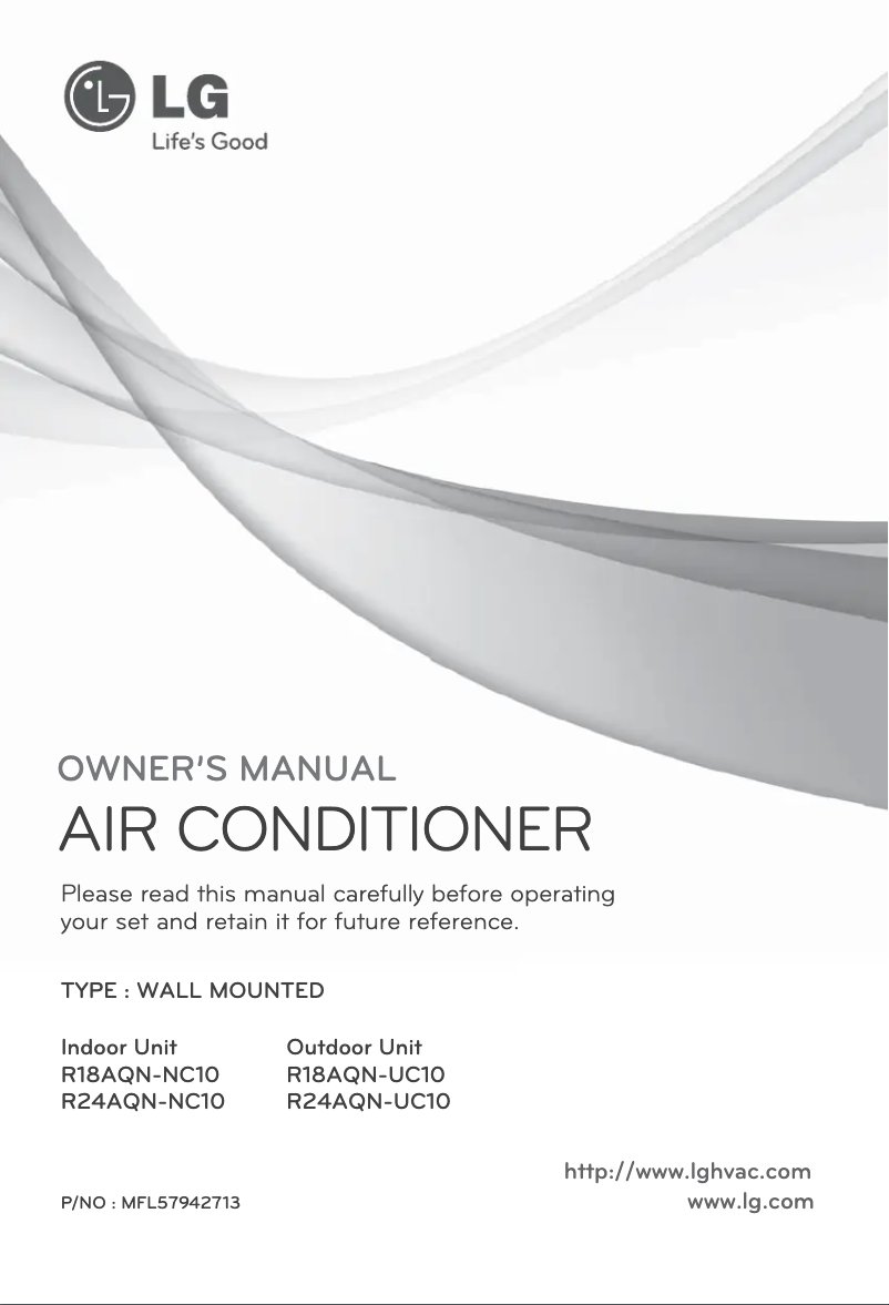 Imagen de la primera página del manual del dispositivo R18AQN-NC10