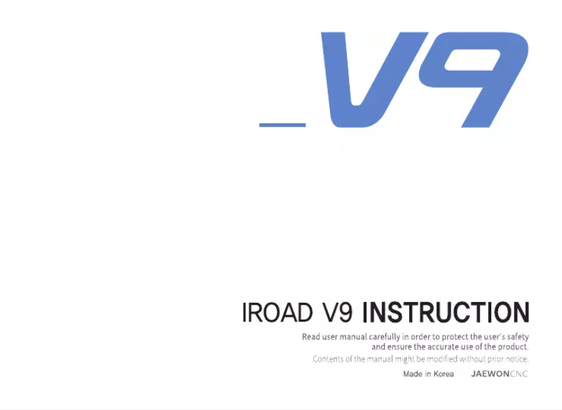 Imagen de la primera página del manual del dispositivo V9