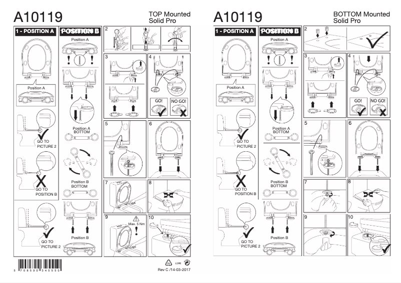 Página 1 del manual Manual de usuario Pressalit Care