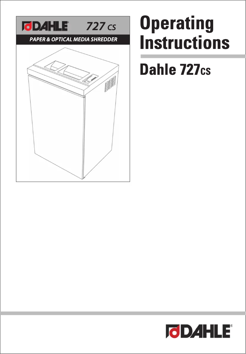 Página 1 del manual Manual de usuario Dahle PowerTEC 727 CS