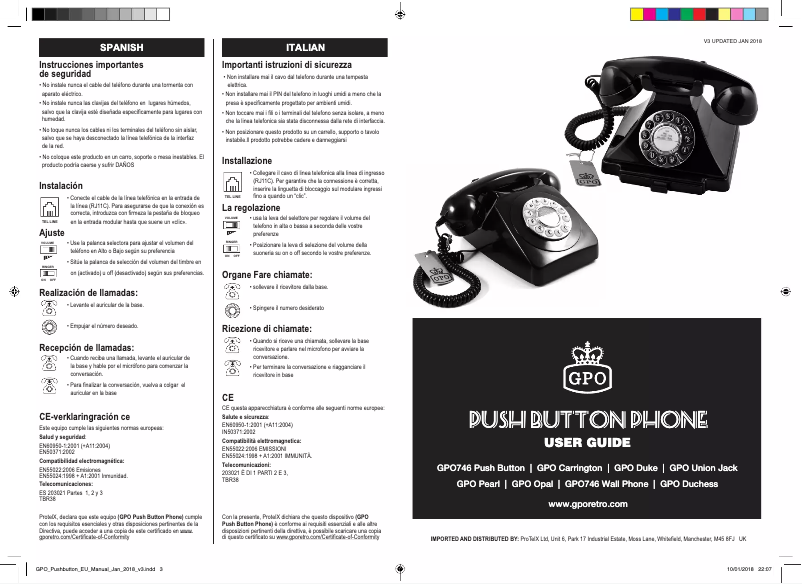Imagen de la primera página del manual del dispositivo Carrington