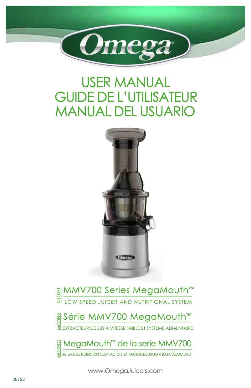 Imagen de la primera página del manual del dispositivo MMV700