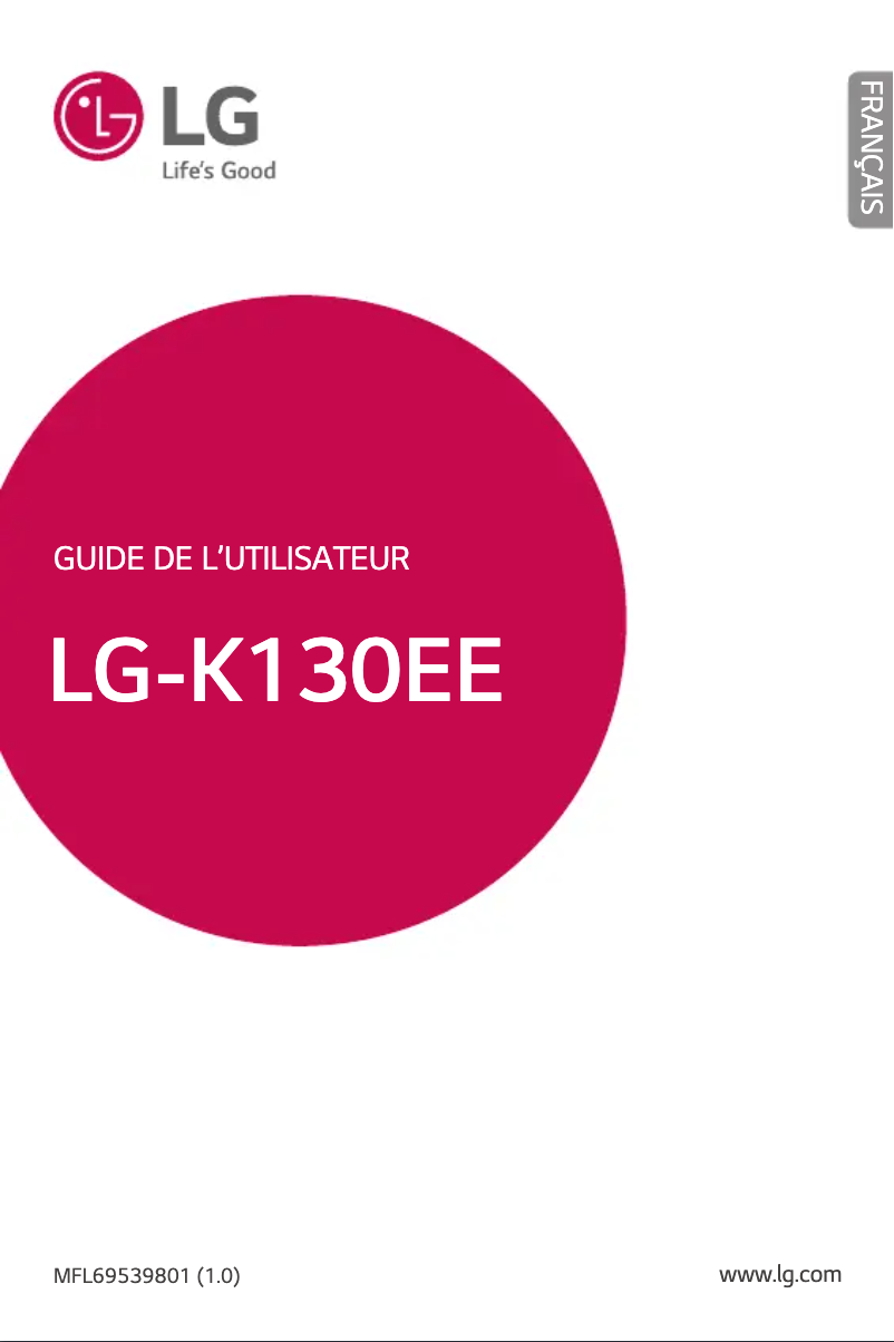 Imagen de la primera página del manual del dispositivo LG-K130EE