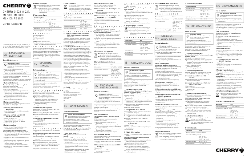 Imagen de la primera página del manual del dispositivo Dialekt-Tastatur G83-6919