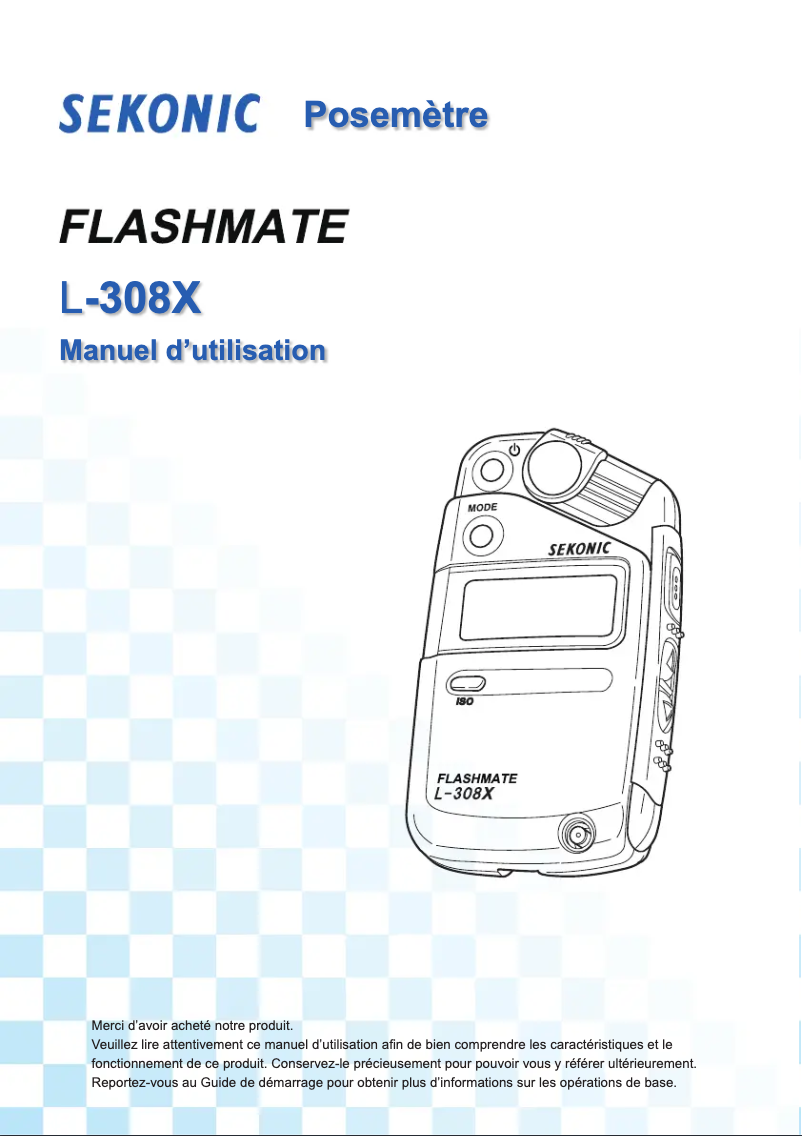 Imagen de la primera página del manual del dispositivo Flashmate L-308X