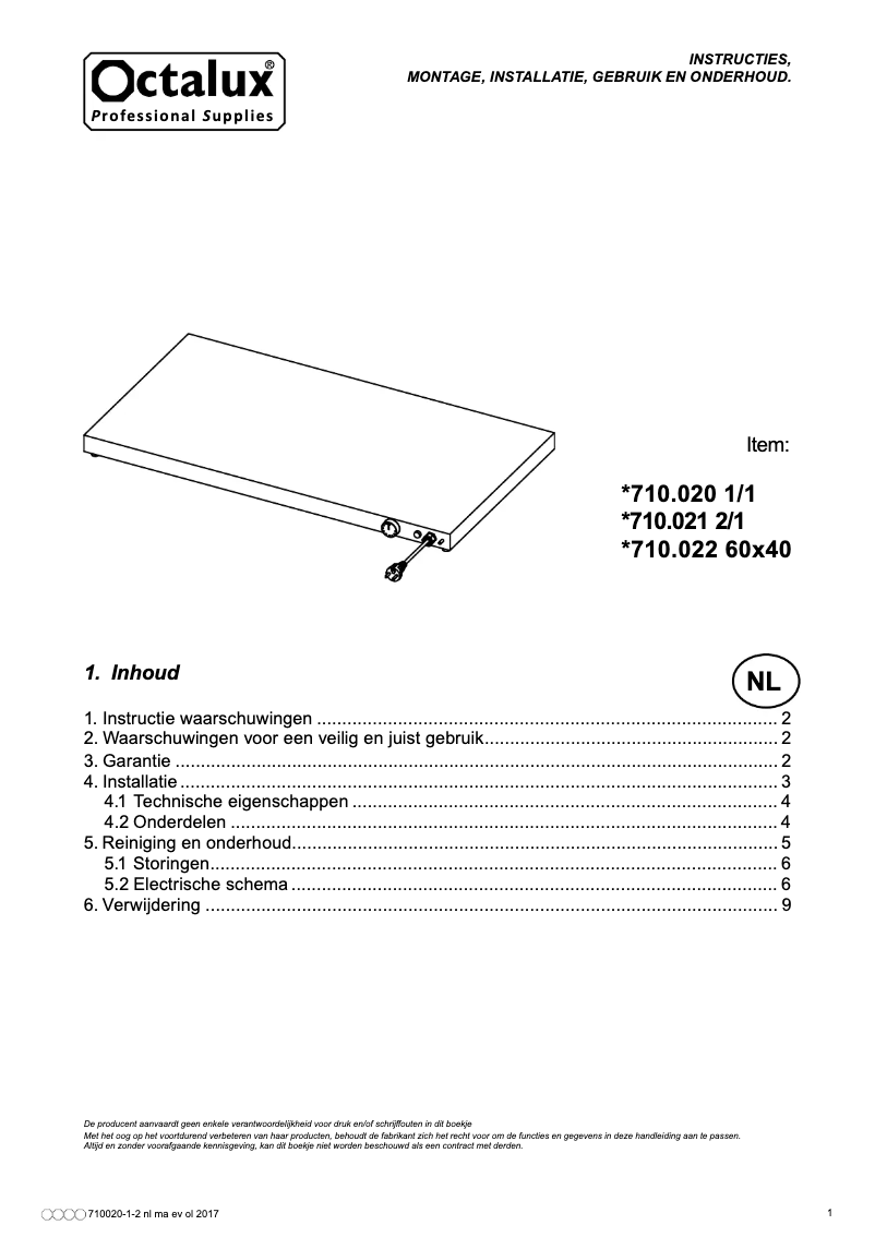 Página 1 del manual Manual de usuario CaterChef 710021