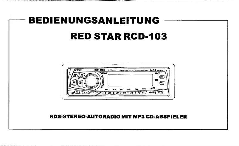 Imagen de la primera página del manual del dispositivo RCD-103