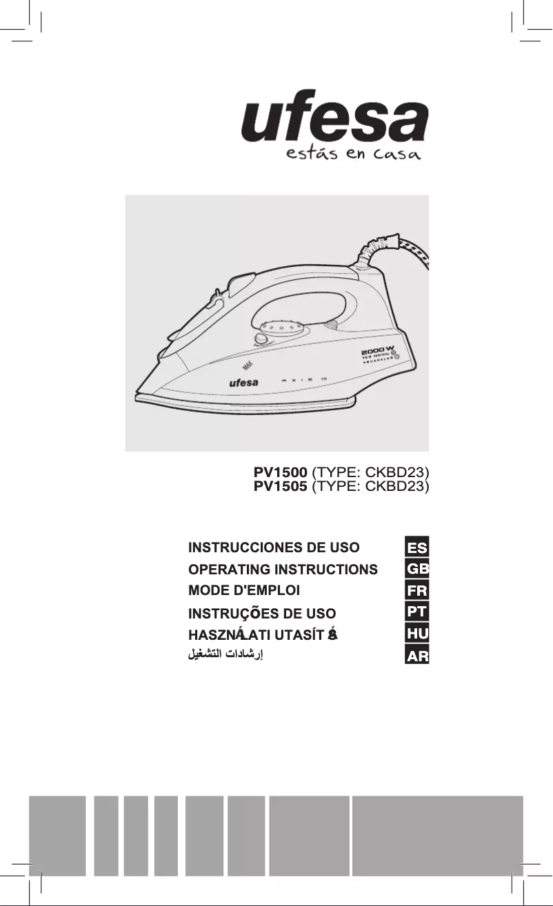 Imagen de la primera página del manual del dispositivo PV1500