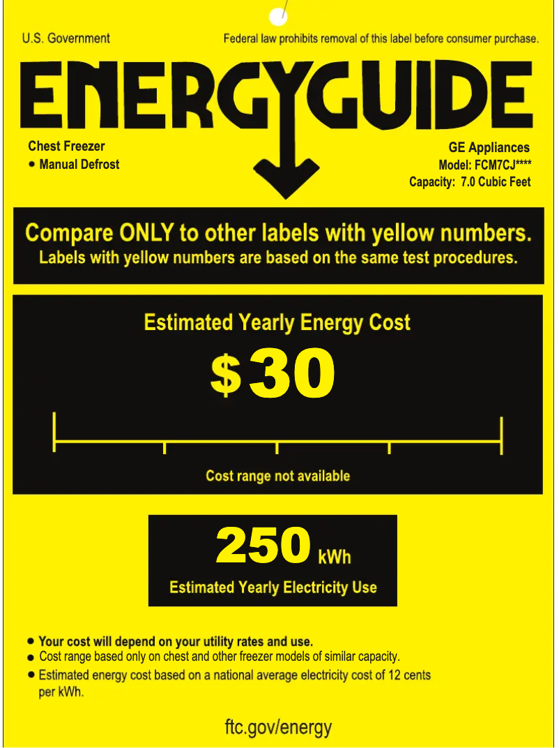 Página 1 del manual Etiqueta energética GE FCM7CJCD