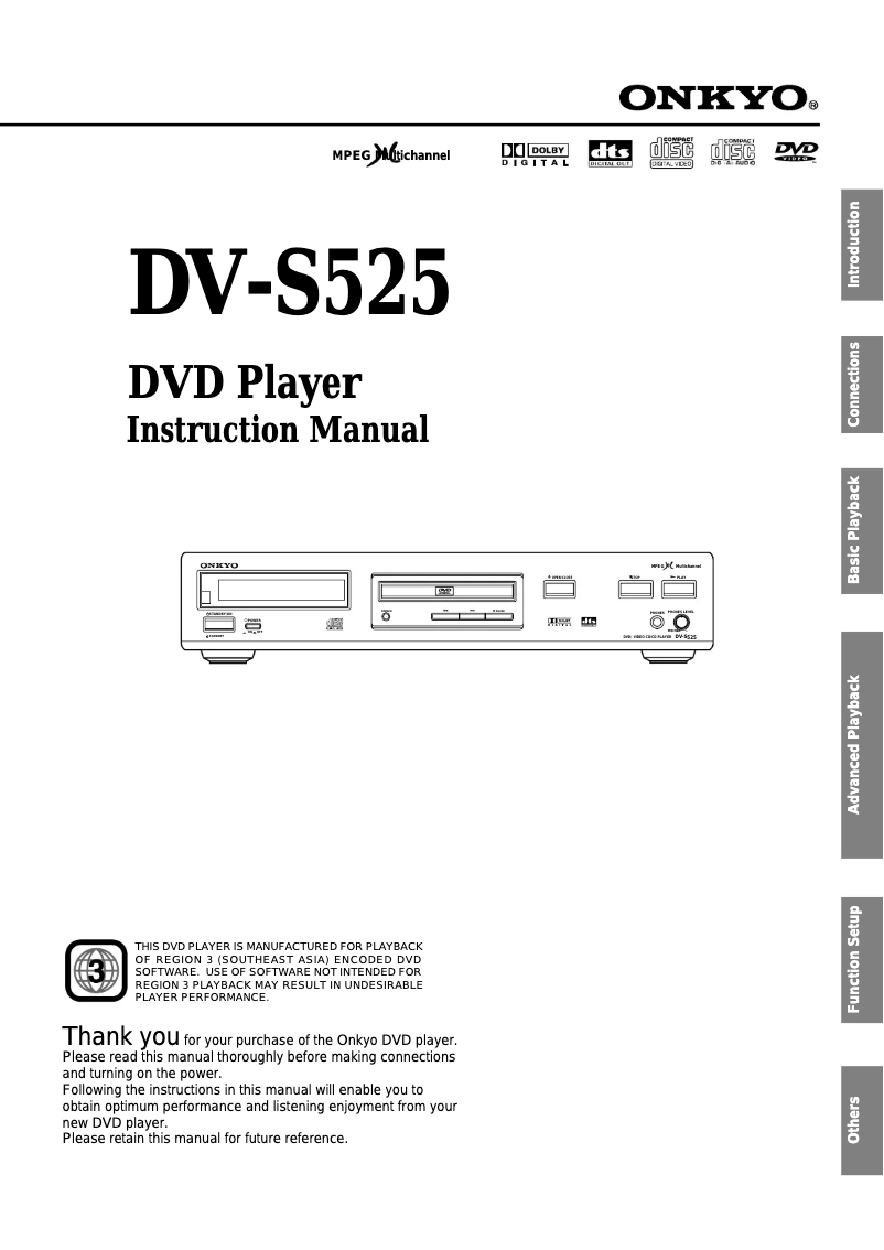 Imagen de la primera página del manual del dispositivo DV-S525