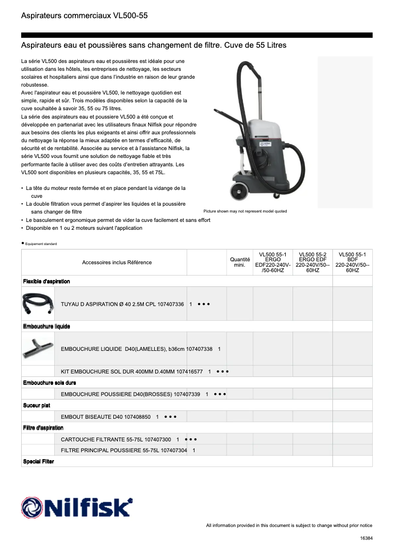 Imagen de la primera página del manual del dispositivo VL500