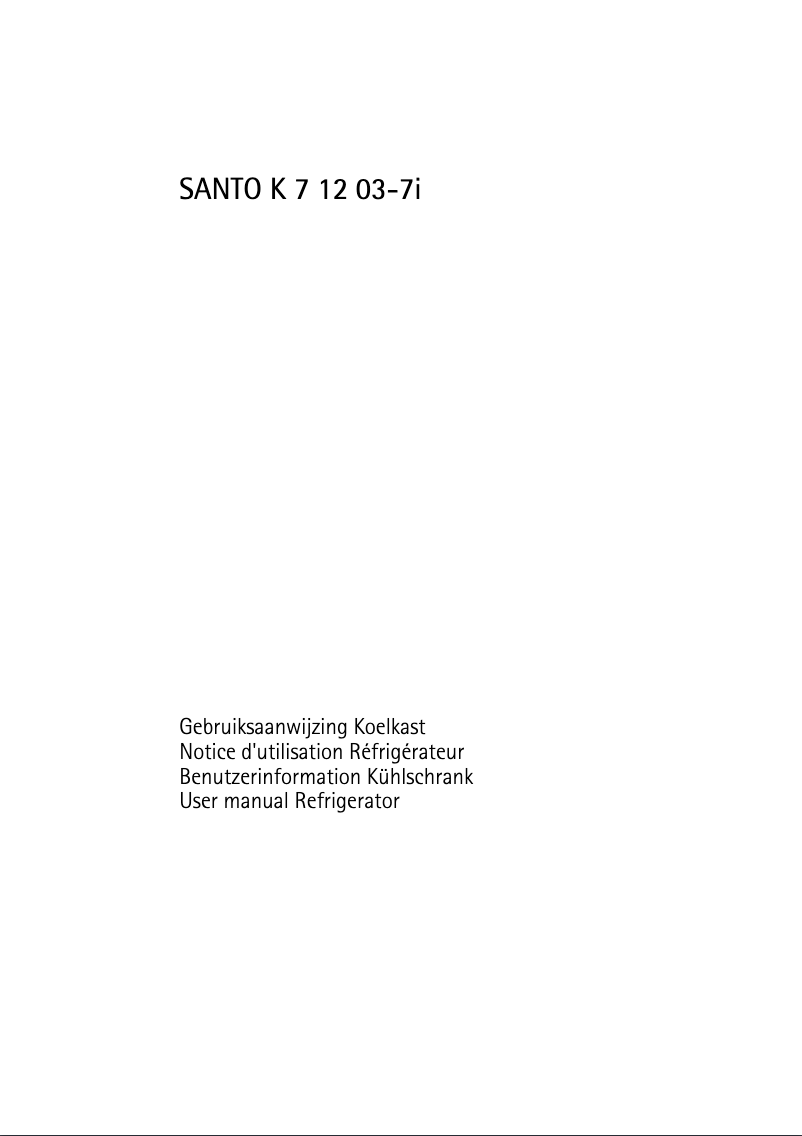 Página nº 1 - Manual de usuario AEG Santo K 7 12 03-7I