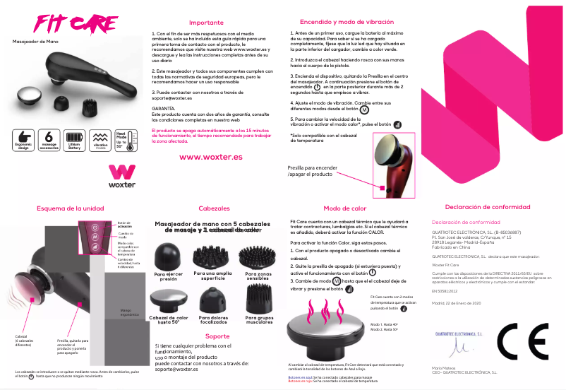 Página nº 1 - Manual de usuario Woxter Fit Care
