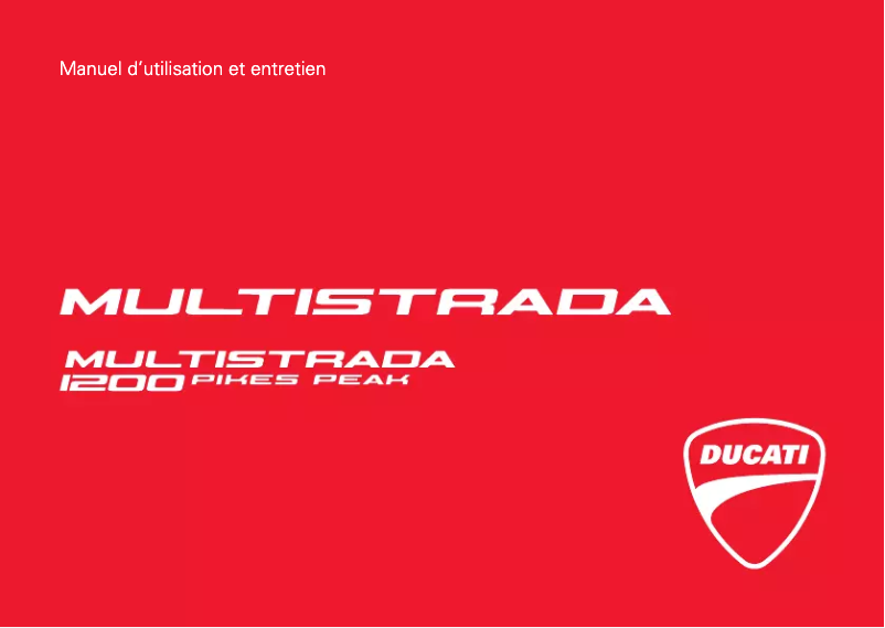Imagen de la primera página del manual del dispositivo Multistrada 1200 Pikes Peak (2017)