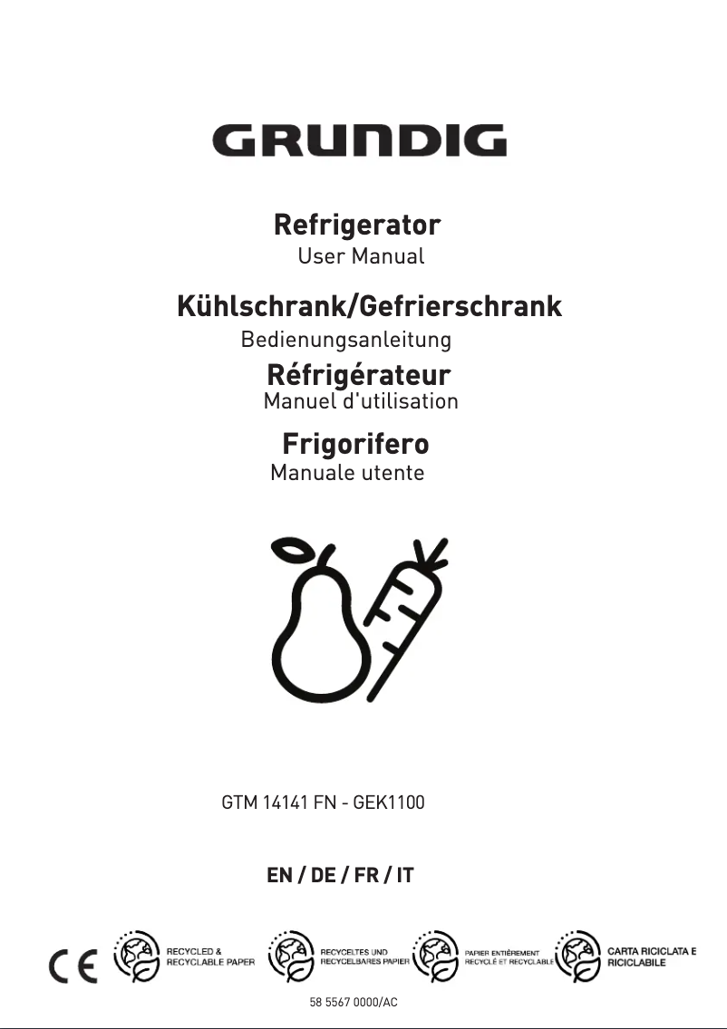 Página 1 del manual Manual de usuario Grundig GEK1100