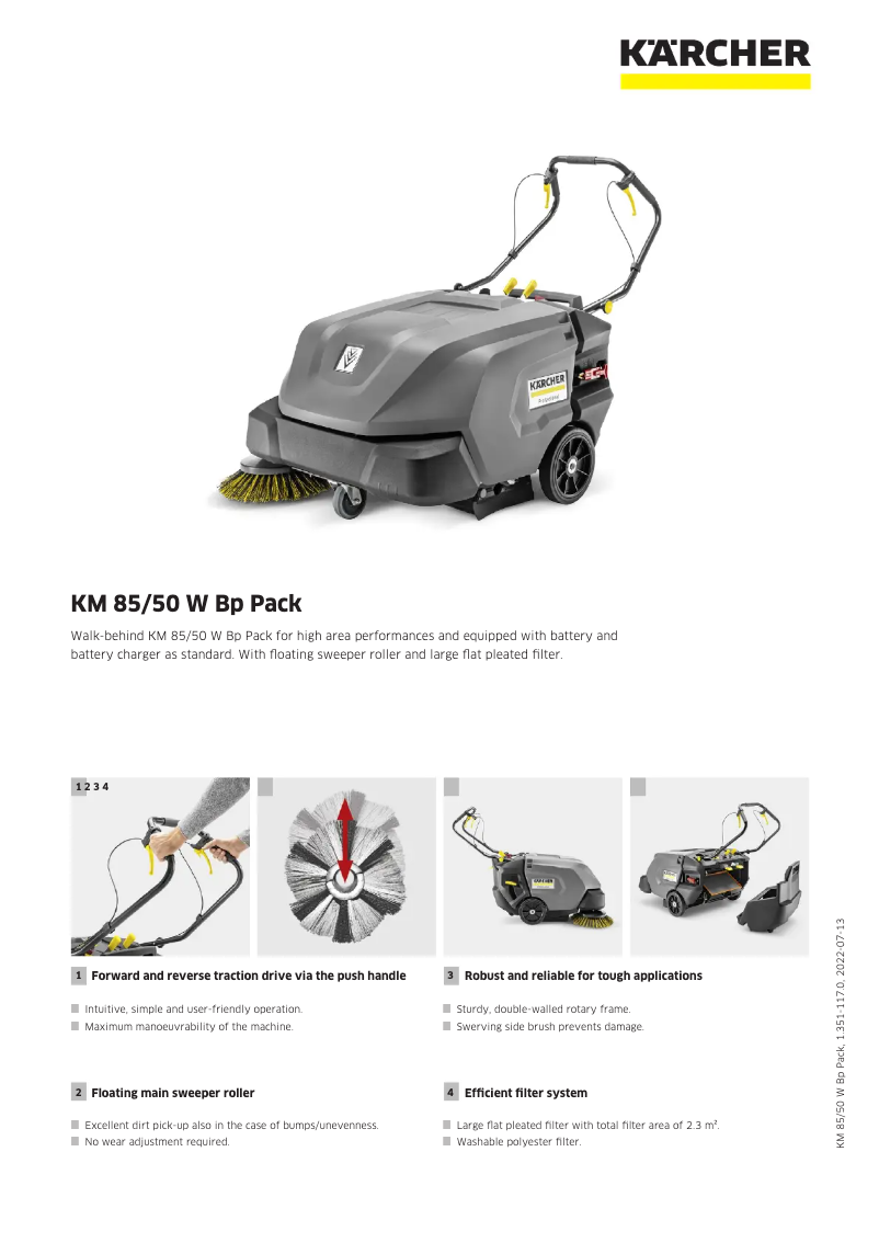 Imagen de la primera página del manual del dispositivo KM 85/50 W Bp Pack