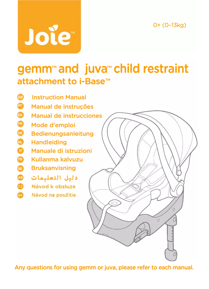 Página 1 del manual Manual de usuario Joie I-Base