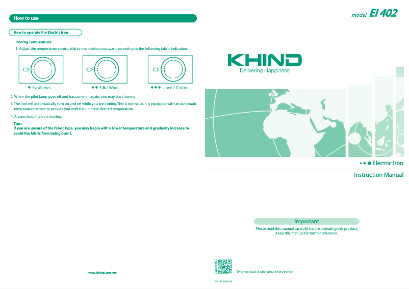 Imagen de la primera página del manual del dispositivo EI402