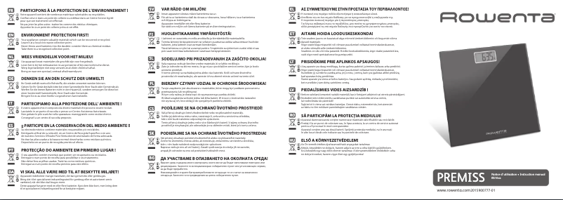 Imagen de la primera página del manual del dispositivo Premiss