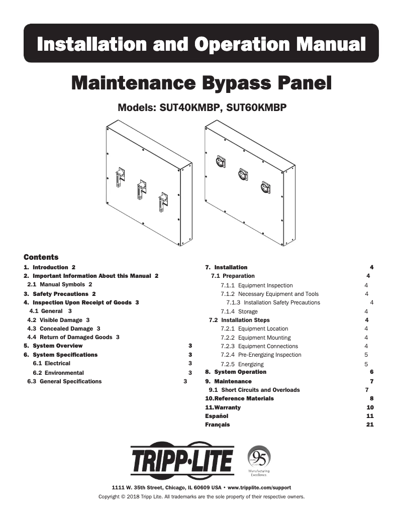 Imagen de la primera página del manual del dispositivo SUT40KMBP