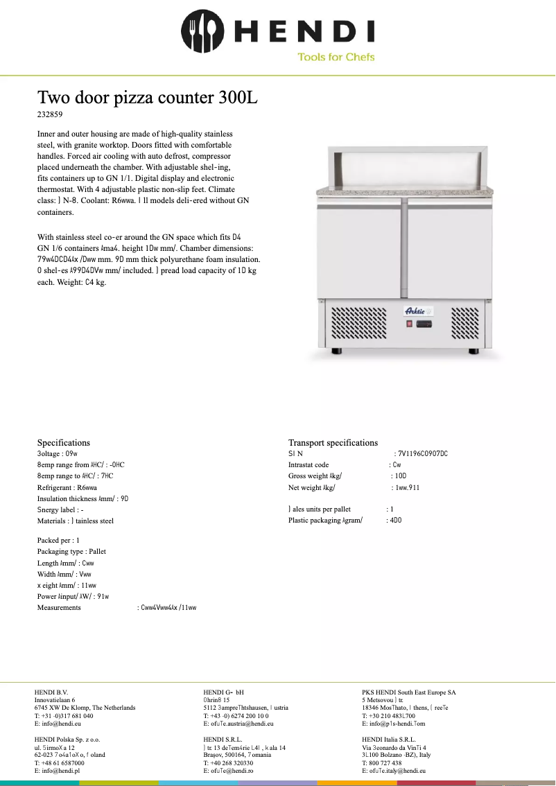 Página 1 del manual Ficha técnica Arktic 232859