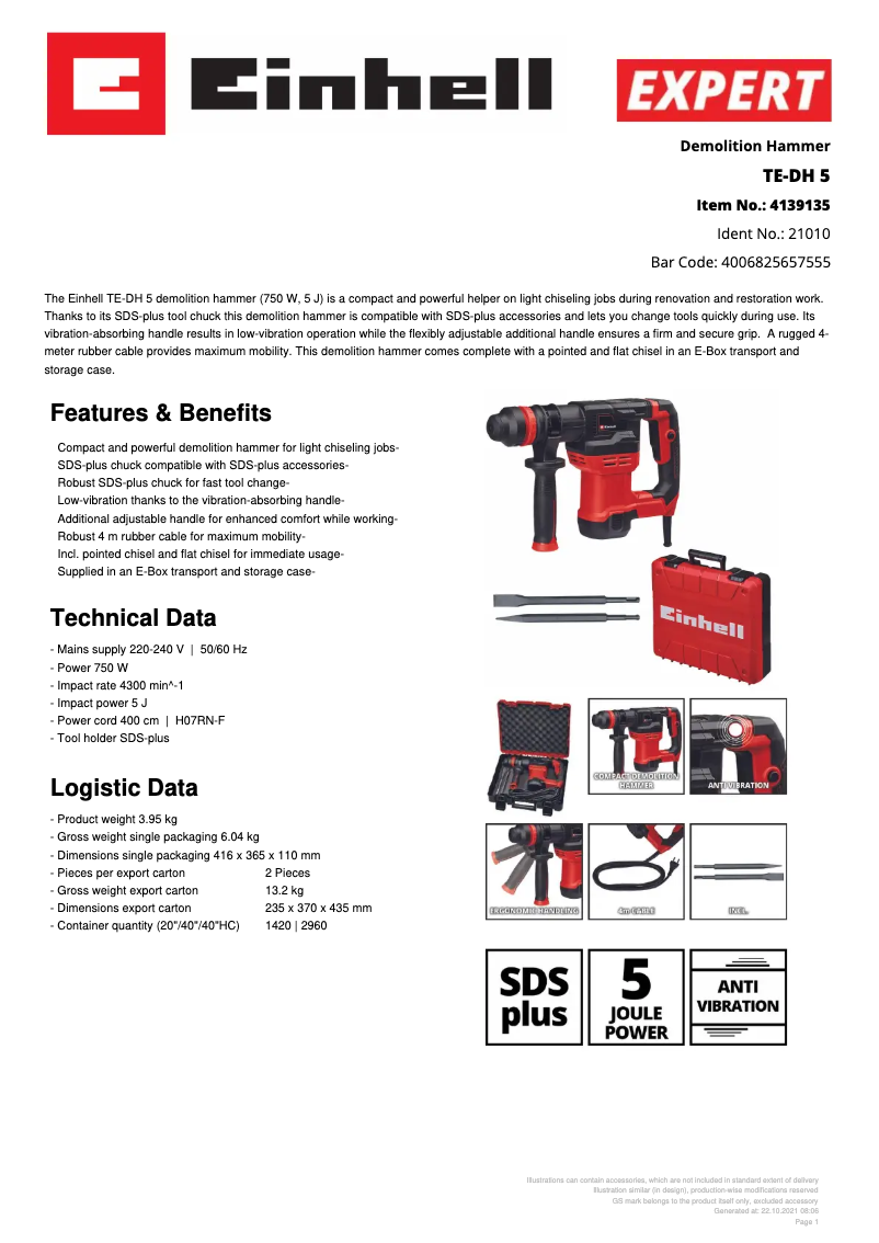 Imagen de la primera página del manual del dispositivo TE-DH 5