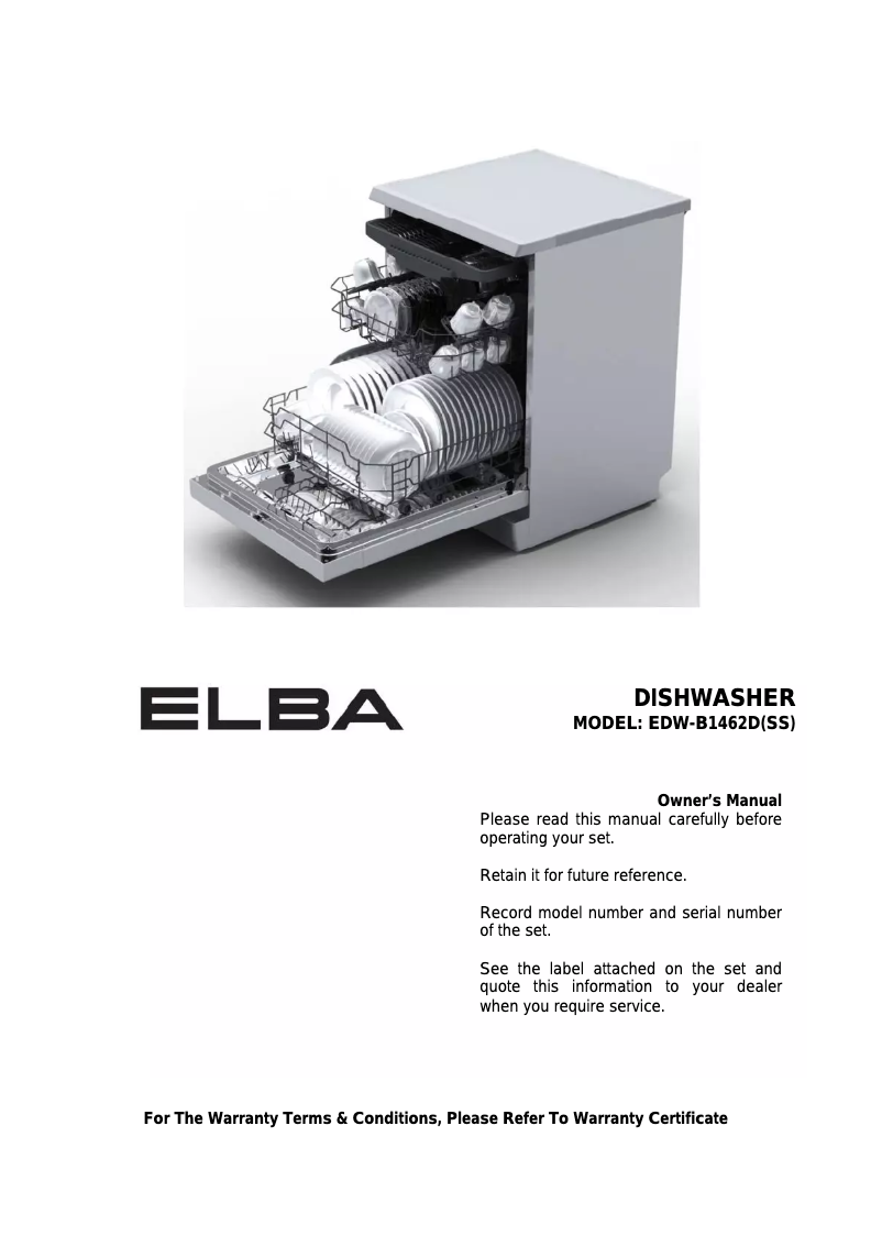 Página 1 del manual Manual de usuario Elba EDW-B1462D(SS)