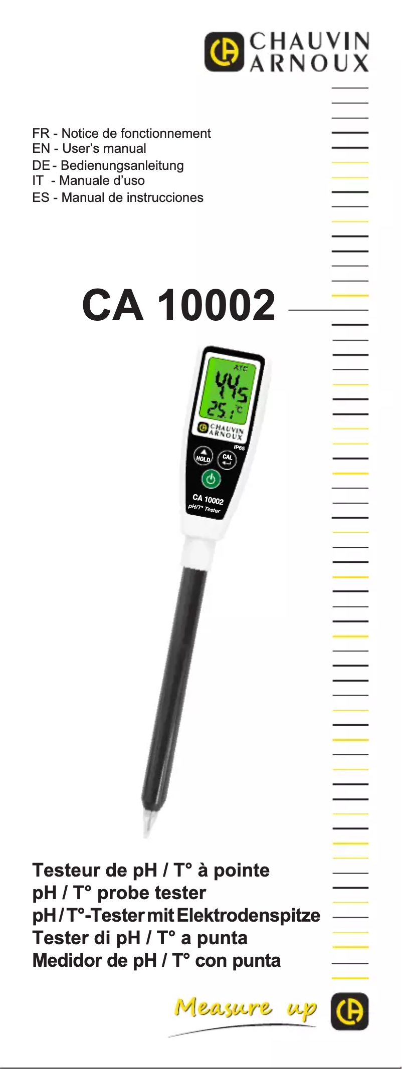 Página 1 del manual Manual de usuario Chauvin Arnoux CA 10002